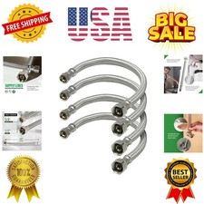 Faucet Hose Connector 24" Length, 1/2" IPS X 3/8" Comp FIP Flexible Braided S...