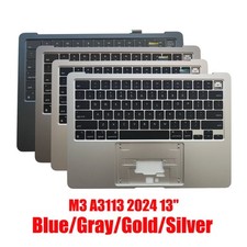 New For Apple MacBook Air 13" M3 A3113 2024 Keyboard Palmrest Top Case Cover US