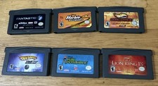 Gameboy Advance Games Lot Of 6 Hot Wheels Herbie Fantastic 4 Tested