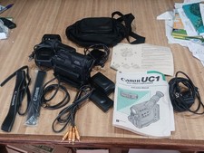 Canon UC1 Video Camcorder with Charger And Battery Packs For Parts Not Working