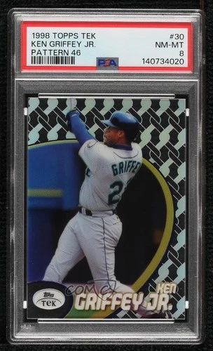 1998 Topps Tek Pattern 46 Ken Griffey Jr #30 PSA 8 HOF