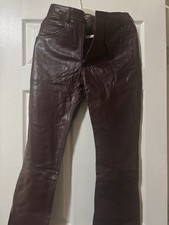 Women's Maxima Wilsons Genuine Leather Pants Dark Brown size 8 Used See Descrip.