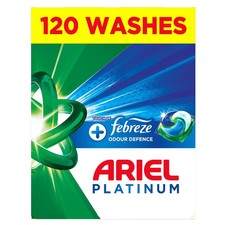 Ariel Platinum All-in-One Pods+Febreze Odour Control Washing Liquid 120 Capsules
