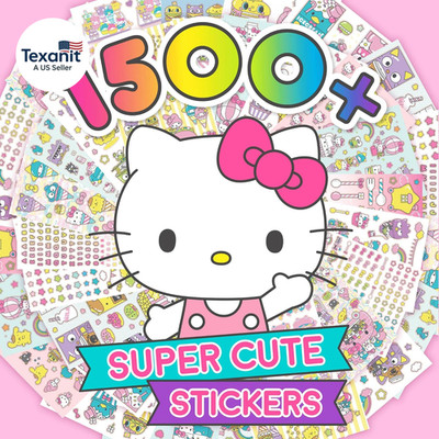 Sanrio Hello Kitty and Friends 1500+ Super Cute Kawaii Stickers, Hello Kitty Cho