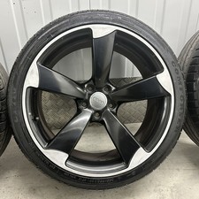 20” AUDI ROTOR ARM STYLE ALLOY WHEELS 5x112 BLACK SLINE RS4 A5 S5 RS5 A6 A7 A8