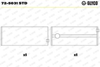 Neu - Glyco 72-5031STD Kurbelwellenlager