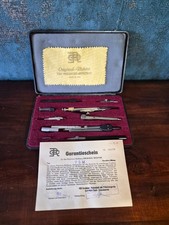 Original Richter Reißzeug Zirkelkasten DDR komplett mit Garantieschein Präzision