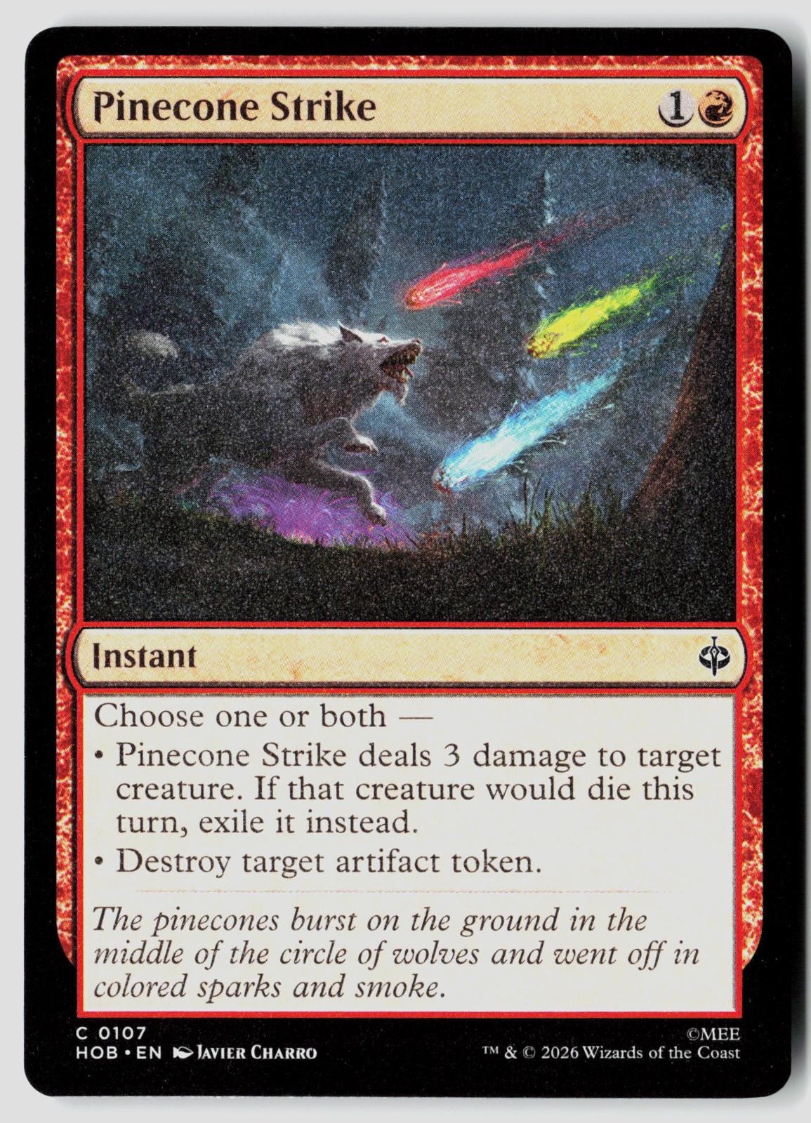 Pinecone Strike 107 Common The Hobbit Magic: The Gathering Near Mint
