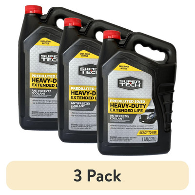 3 pack Super Tech Prediluted 50/50 Heavy Duty Extended Life Antifreeze/Coolant