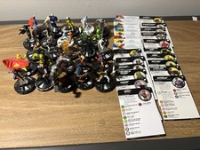 Lot Of 25 Marvel DC Heroclix Figures Commons And Uncommons Partial Cards 