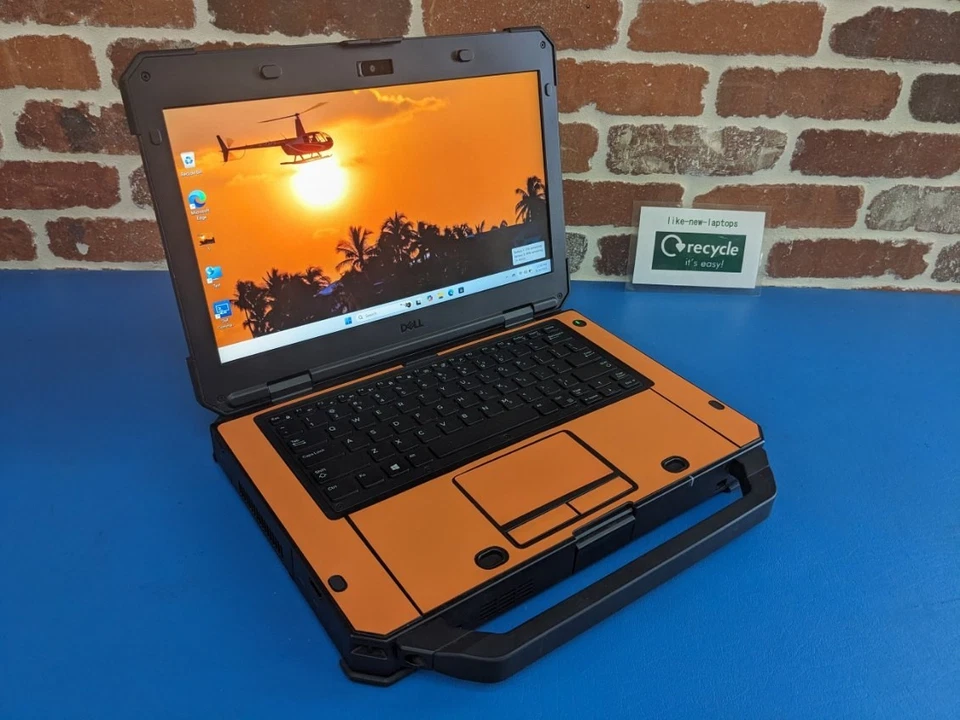 Laptop Dell Latitude 14 resistente 5424 i5-8350U 32 GB 1 TB CÁMARA WEB WIN 11 NARANJA Foto 2 de 4