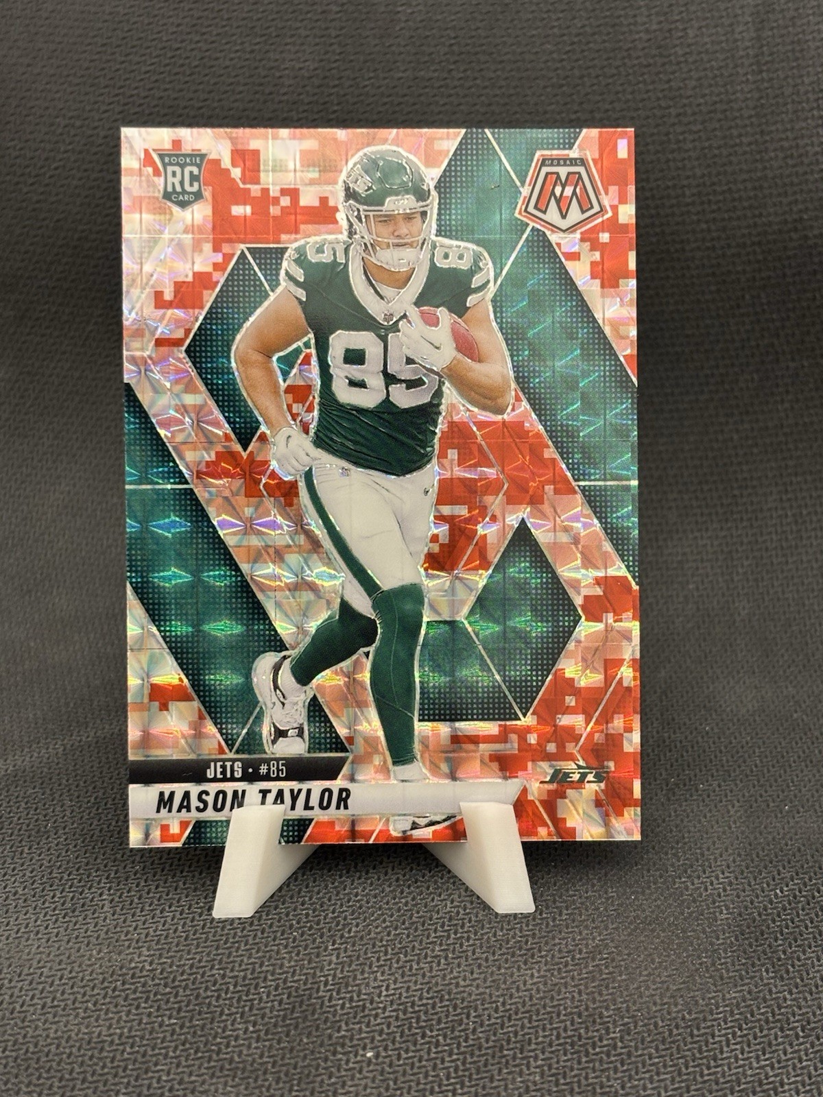 2025 Panini Mosaic Mason Taylor Rookie Red Camo Mosaic New York Jets #324