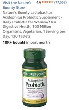 Natures Bounty Acidophilus Probiotic 100M 120...