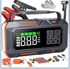 14-IN-1 7000A 160PSI Jump Starter Power Pack with Air Compressor (ALL GAS/12L Di