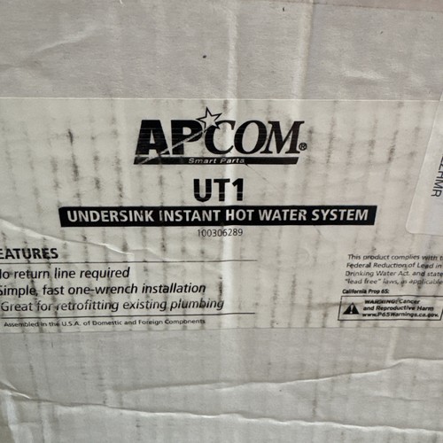 APCOM UT1 Recirculation Pump and Timer Kit for Under Sink Instant Hot Water