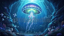 Digital Image Picture Photo Wallpaper Background Desktop Art Jellyfish #A535
