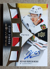 2023-24 Upper Deck Premier Gold Kevin Korchinski Auto Patch RC /15 Blackhawks