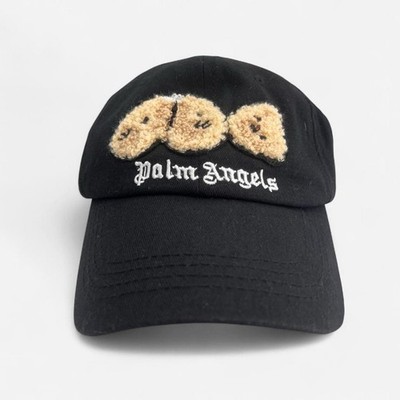 Palm Angels Kill The Bear Hat Cap Black Cotton One Size Adjustable Embroidered