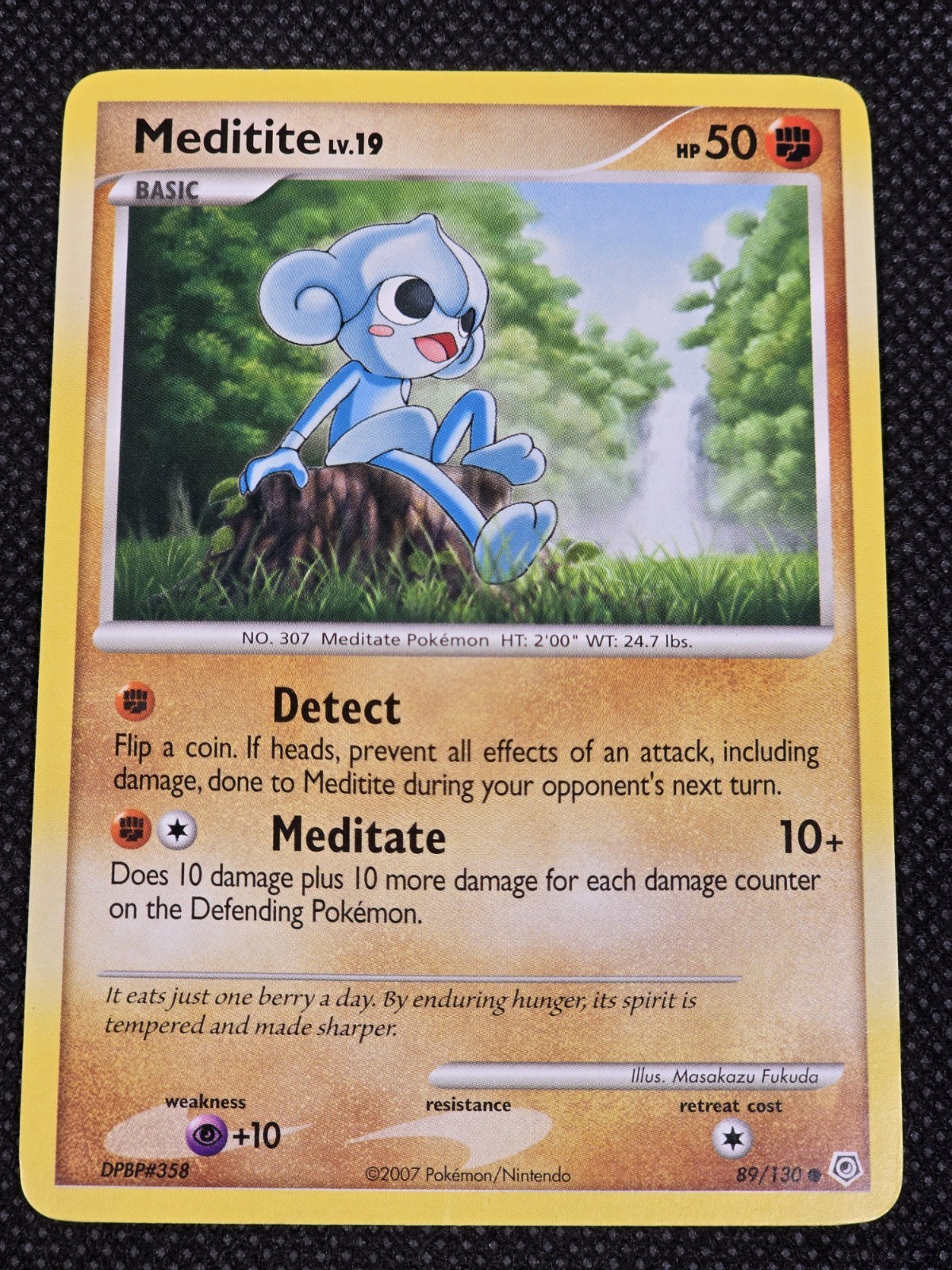 Pokemon - Meditite - 89/130 - Common - Reverse Holo - Diamond and Pearl NM -L 19