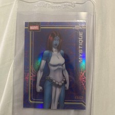 2026 Topps Chrome Marvel Mystique #86 Spider-Web Red/Blue Refractor /62