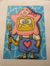 ACEO OOAK Original Hand Drawn SpongeBob SquarePants Card By The Chaos Opossum