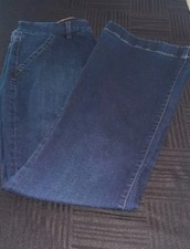 Duluth Trading Co Jeans Womens 10X31 Boot Cut Dark Denim Stretch-Flare-Cowgirl
