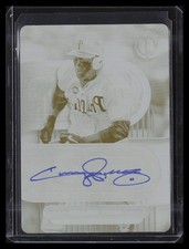 Jimmy Rollins 2024 Topps Tribute #TA-JROL Autographs Printing Plates Yellow #1/1