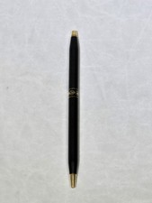 Vtg Cross Classic Century Black Gold Accent Ladies Clipless Ballpoint Pen Works