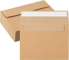 2 or 50 Pack Kraft Envelope 4 X 6 Inch Brown Envelopes,A4 Envelope Card Envelope