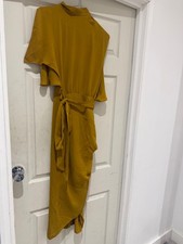 ASOS DESIGN- mustard yellow midi dress, size S, excellent condition