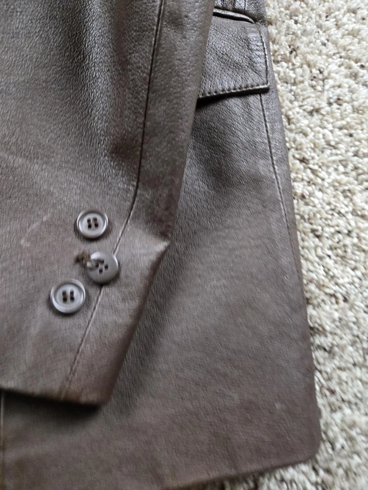 Chaqueta Blazer de Cuero Scully De Colección Para Hombres 46 Marrón Western Yugo Forrado Abrigo Deportivo Foto 4 de 4