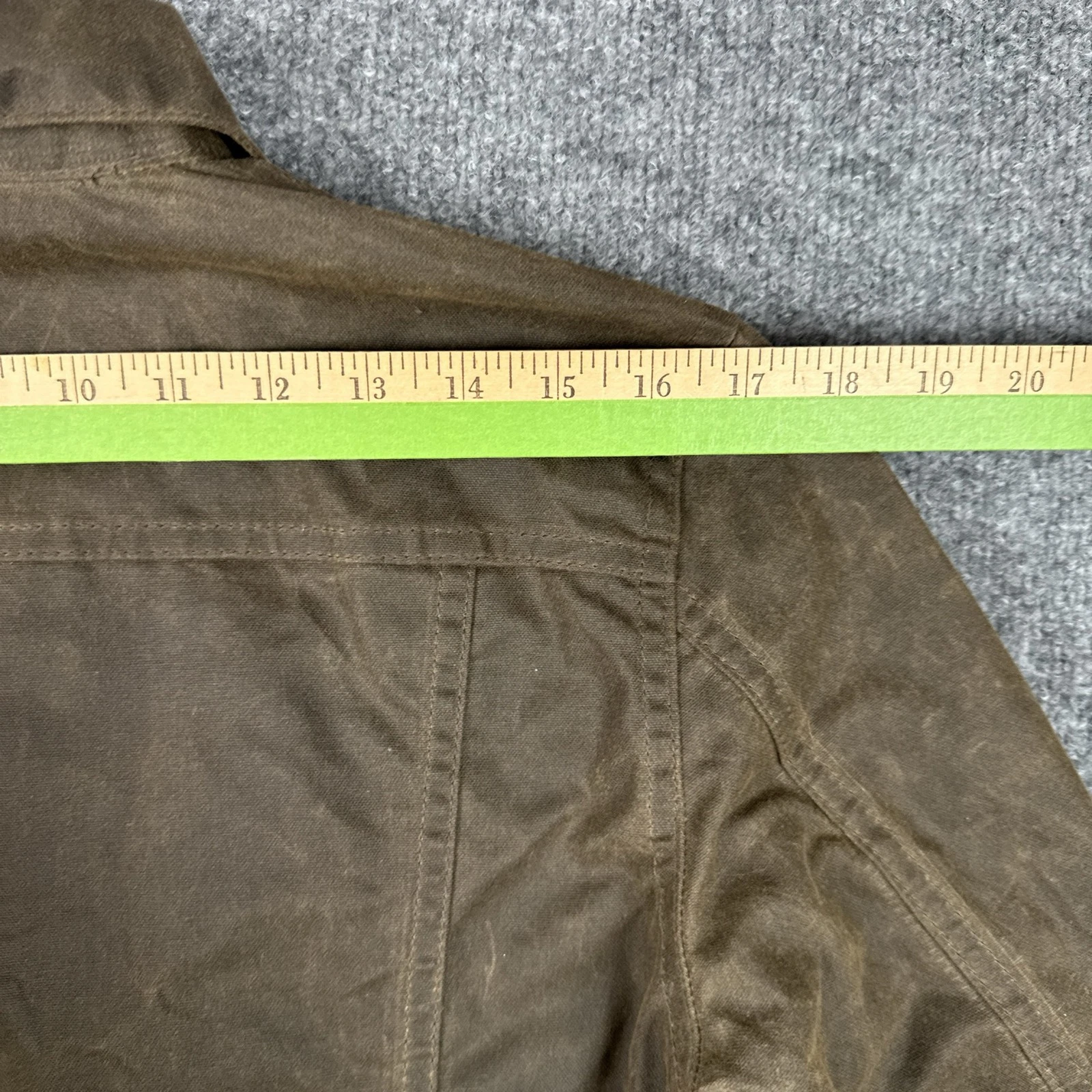 Flint and Tinder Waxed Trucker Jacket Olive Brown S USA NWT image 14