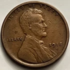 1918-S Lincoln Wheat Cent San Francisco WWI Era VF Sharp Nice Detail BN1154