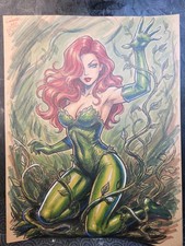 Poison Ivy Original Comic Fine Art Illustrati...