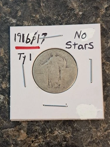 1916/17 P Type1 Liberty Standing Quarter with a new Whitman Album