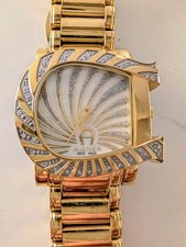 AIGNER Genua Due Damen Uhr - A31600 - Gold/Silber - Swiss Made - Hufeisen-Design