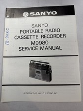 Vintage Sanyo Service Manual Model Number M 9980