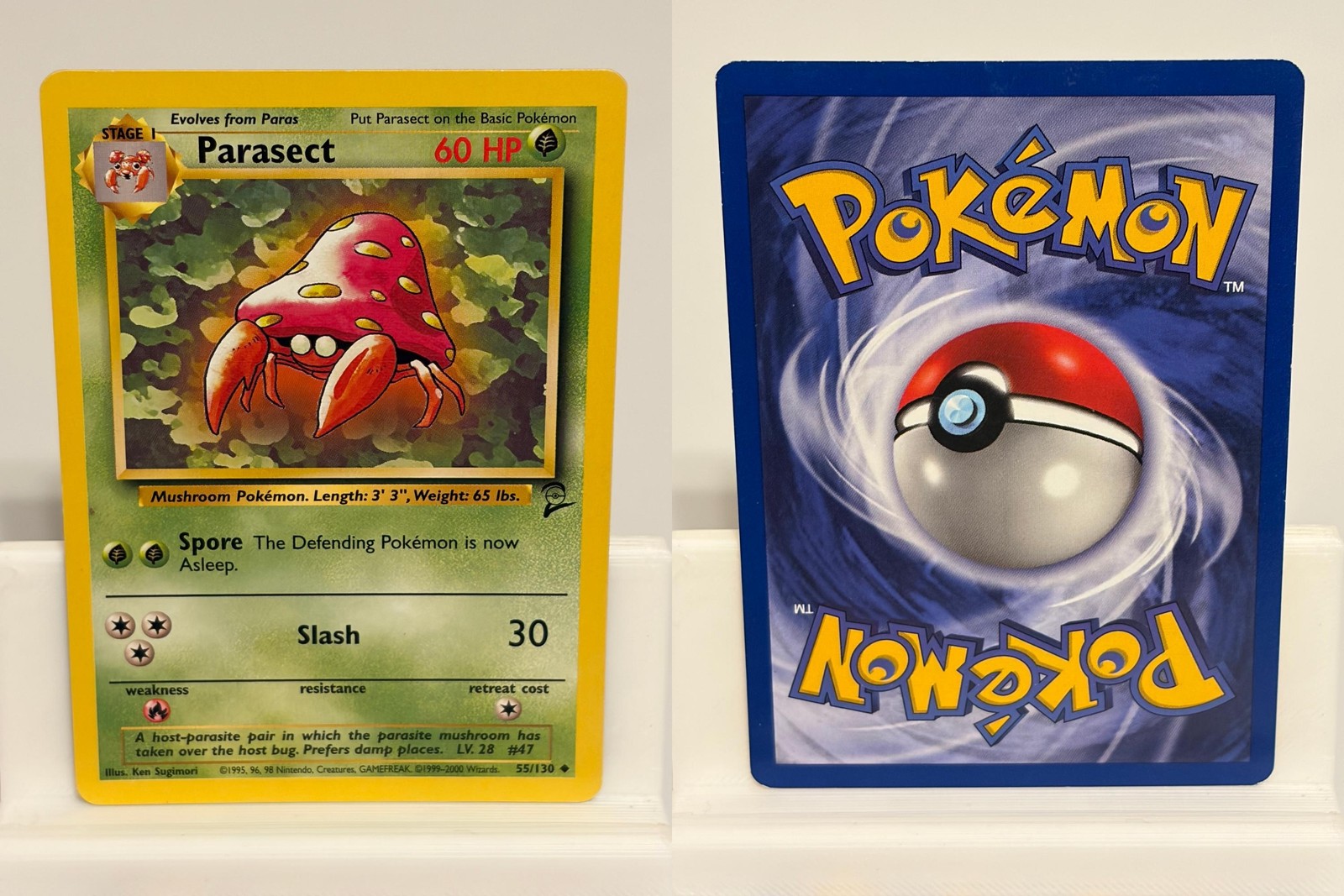 Parasect 55 LIGHTLY PLAYED Base Set 2 130 Pokemon