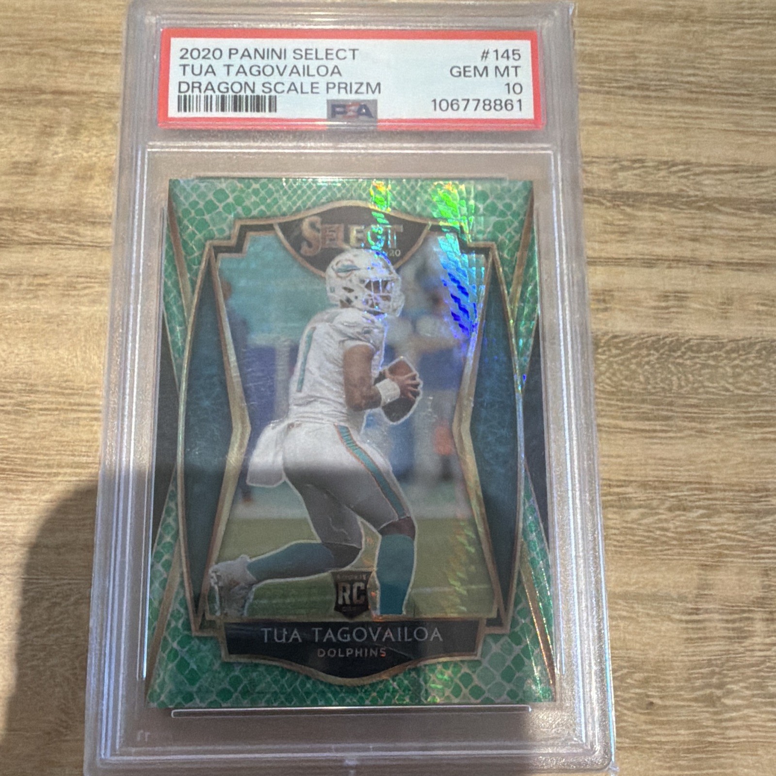 Panini 2020 Select Premier Level Tua Tagovailoa Dolphins #145 PSA 10 /67 RC