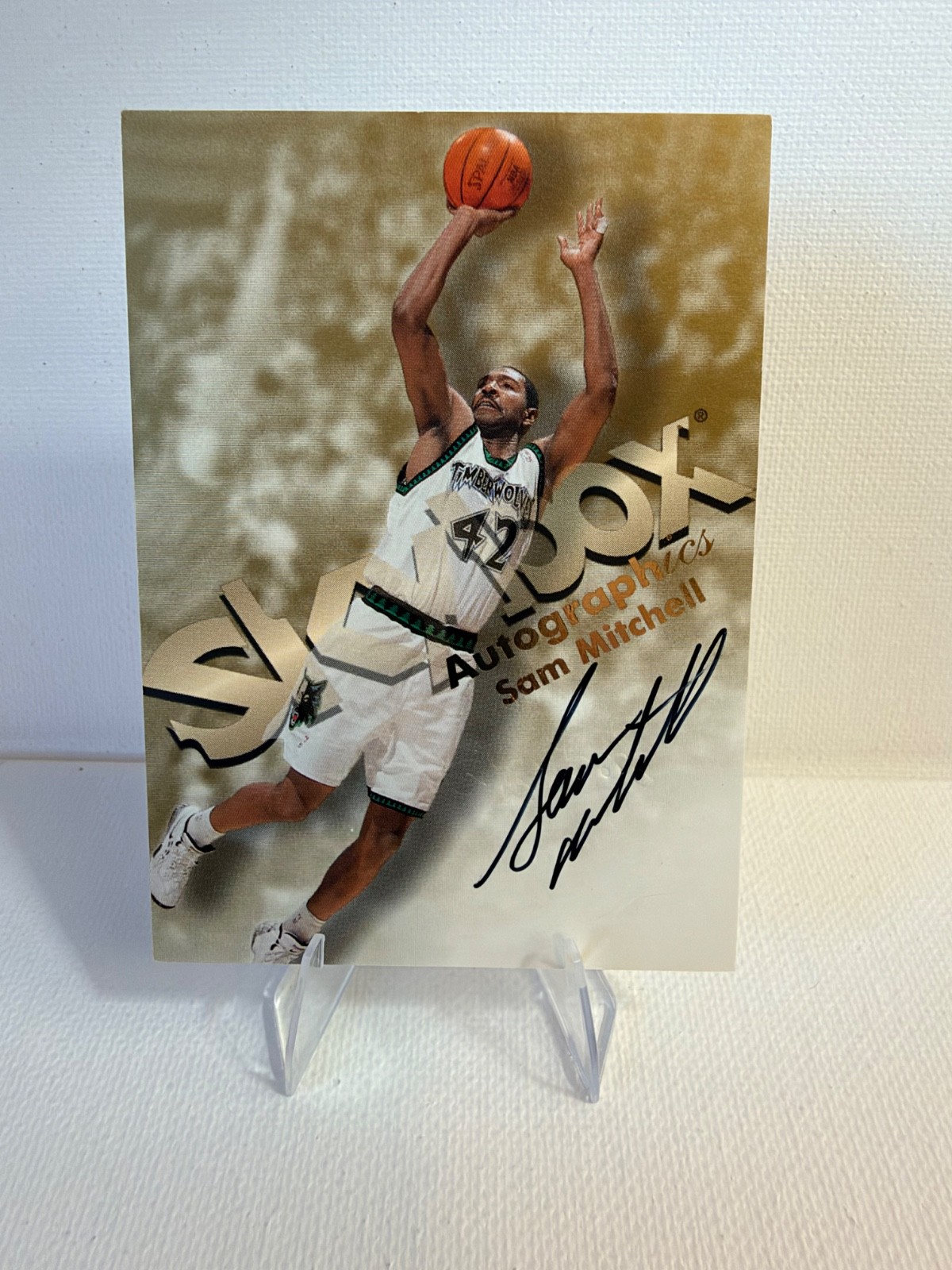 1998-99 SkyBox Premium Autographics Sam Mitchell Auto Timberwolves