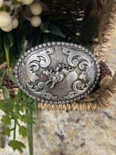Nocona Belt Western Youth Big Buckle Rodeo 44218153 Vintage