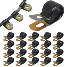 Litoexpe 50 Pcs 1/2 Inch Stainless Steel Cable Clamps, Wire Clamps Hose Clamp...