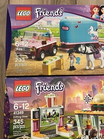 Lot Of 2 LEGO Friends Emma&rsquo;s Horse Trailer & Drifting Dinner Set 3186 41349 NEW