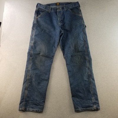 Lee Jeans Men's Sz 34X32 Blue Wash Loose Fit Carpenter Workwear Normcore