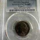 1913 5c Buffalo Indian Pcgs Unc Details Due To Scratch Type 2