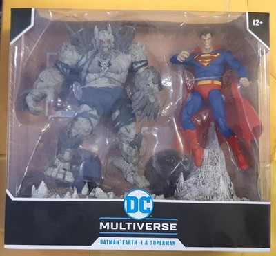 BATMAN EARTH 1 & SUPERMAN ACTION FIGURE 2 PACK DC MULTIVERSE NEW SEALED SCARCE