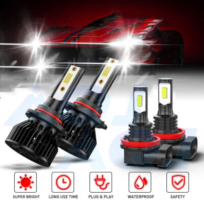 For Chrysler 300 2011 2012 2013 2014  LED Headlight + Fog Light Bulbs Combo