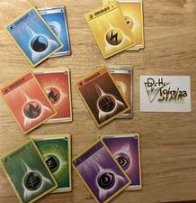 Pokémon Energy Card Lot- VINTAGE Cards Mixed In Guarantee. 10 Of Each Type.