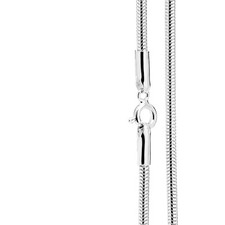 925 Sterling Silver Smooth Snake Necklace Chain 2mm thick – Multi Lengths