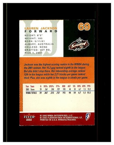 2001-02 FLEER ULTRA WNBA BASKETBALL YOU PICK SEE SCANS .99 UNLIMITED SHIPPING - Picture 121 of 197